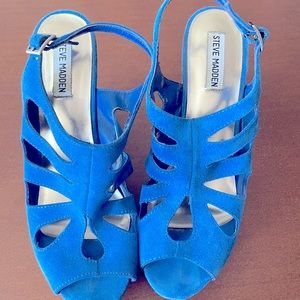 Turquoise Wedge Heel Sandals